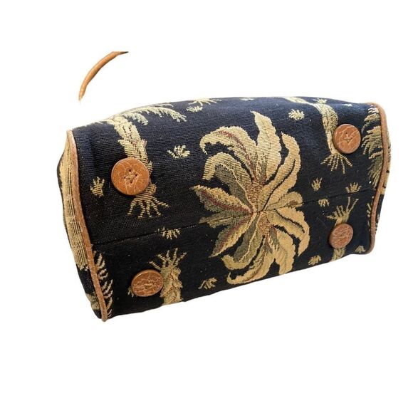 TOMMY BAHAMA TROPICAL PALM UPHOLSTRY FABRIC DUAL STRAPS TOP ZIP LARGE INSIDE - Picture 8 of 10